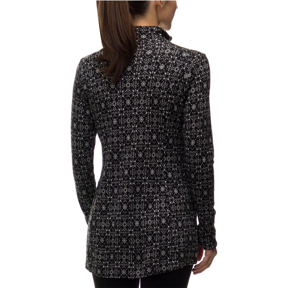 Ibex Juliette Zip Tunic Jacket 100% Merino Wool Black & White Size XS-- travel ! - Picture 4 of 16